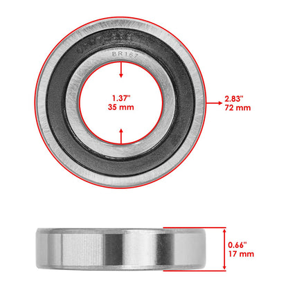 Deck Spindle Ball Bearing Replacement for Land Pride AFM4522 (2000–2000)
