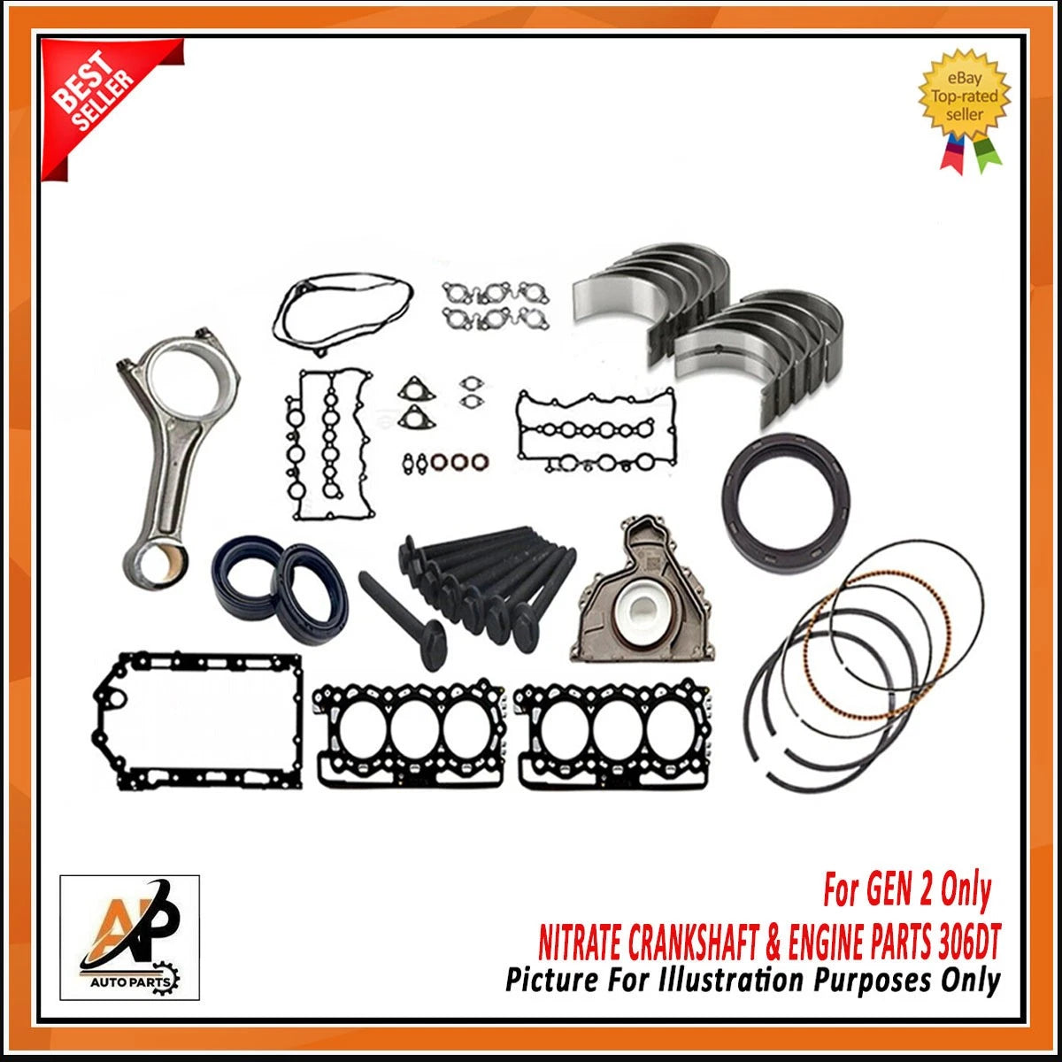 Engine Crankshaft Rebuild Parts Kit for Land Rover Range Rover 3.0 (2000–2002)