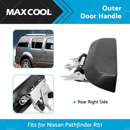 Black Rear Right Outer Door Handle for Nissan Pathfinder (2005-2013)