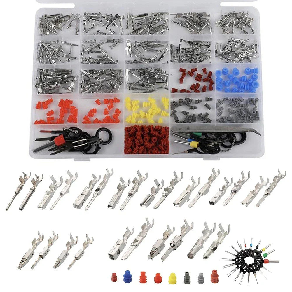 500-Piece Connector Pin Assortment with Easy Removal Features