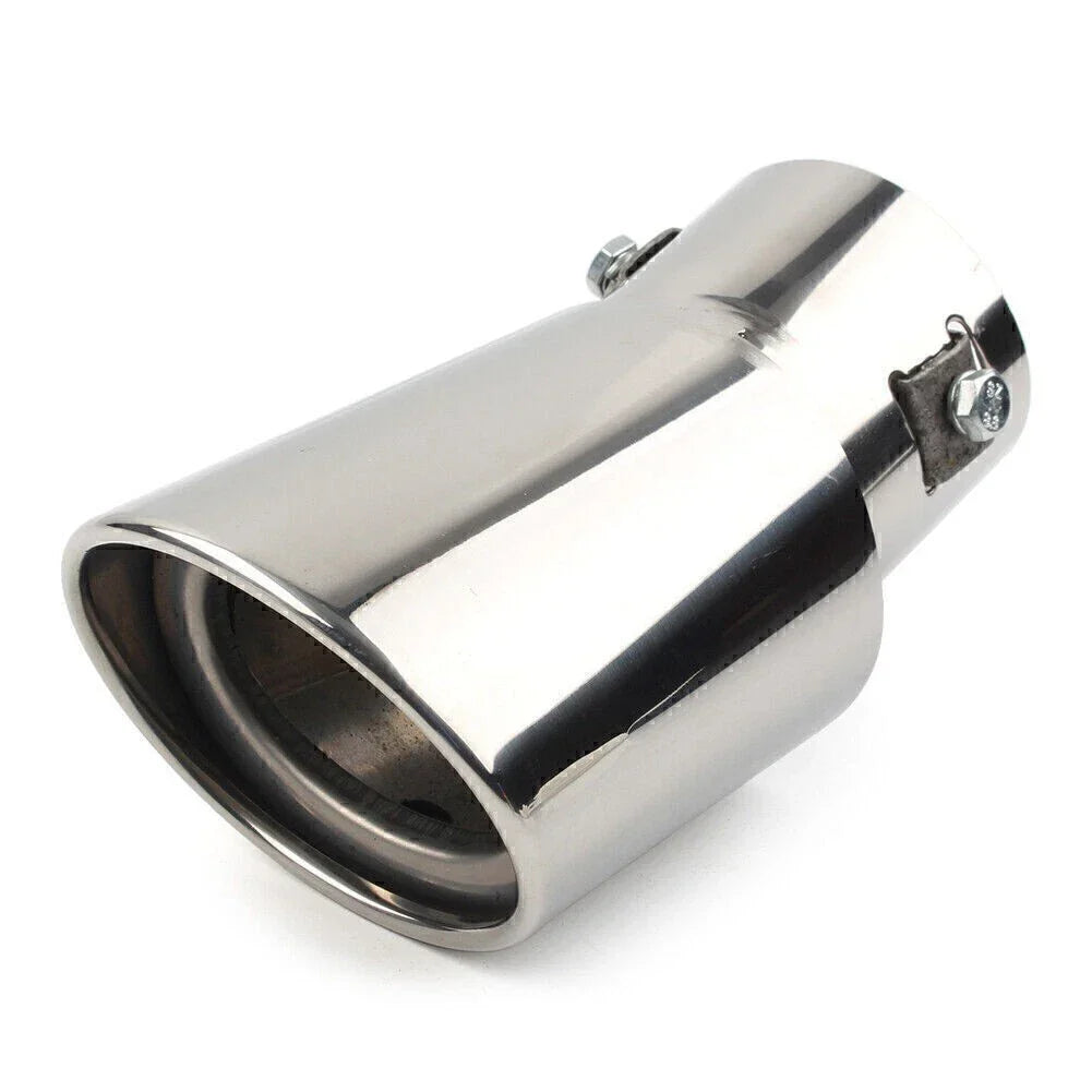 Stainless Steel Exhaust Pipe Tail Muffler Tip for Car Accessories (Curved)