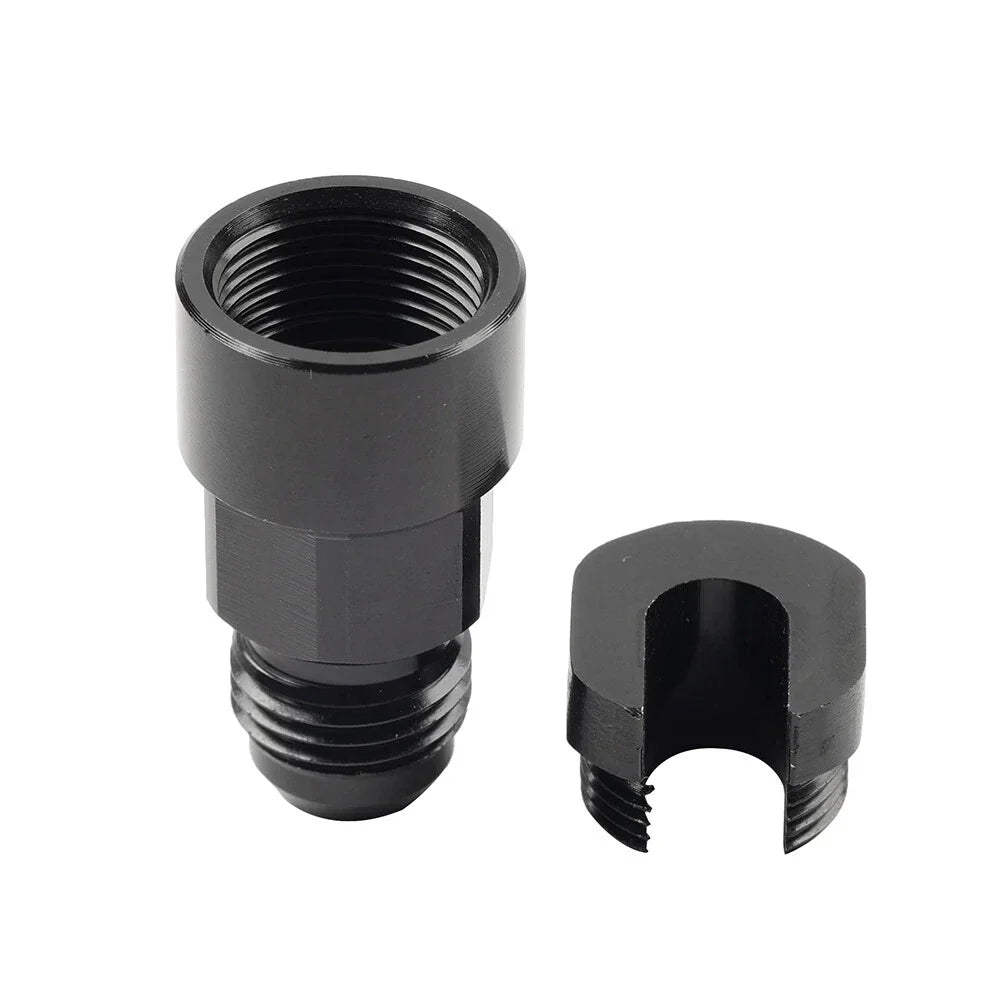 6AN Male to 3/8" Quick Disconnect EFI Fuel Rail Adapter for GM LS (2001-2023)