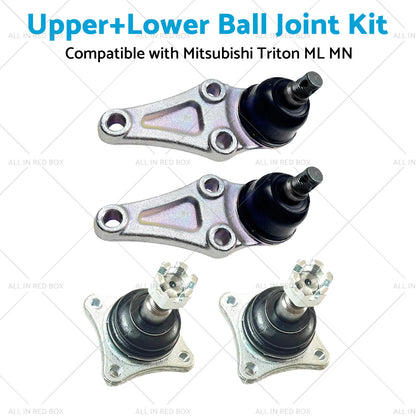 4pcs Upper & Lower Ball Joints for Mitsubishi Triton ML MN UTE 4WD RWD
