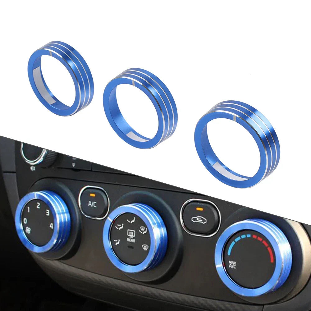 Blue AC Switch Control Knob Ring for Kia Cerato K3 Forte (2017-2018)