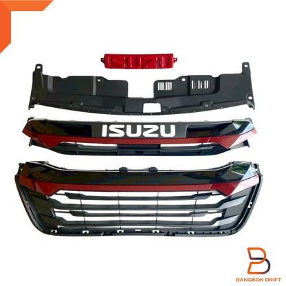 Black Red Front Grille for Isuzu D-Max Ute (2020-2023)