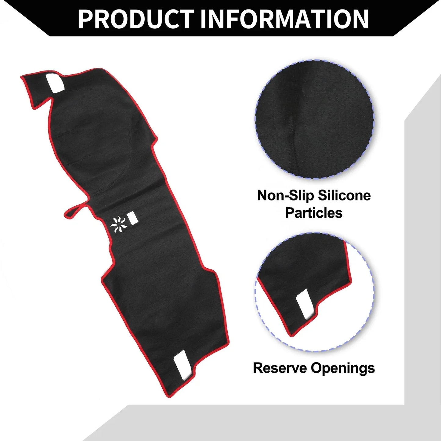 Dashboard Cover Mat for Honda Civic 11th 2021-2024 Protector Black Red 1 Set