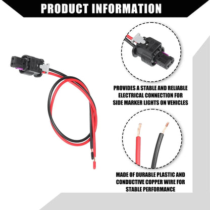 2 x Car Side Marker Pigtail Connectors for Dodge Charger (2015-2022)