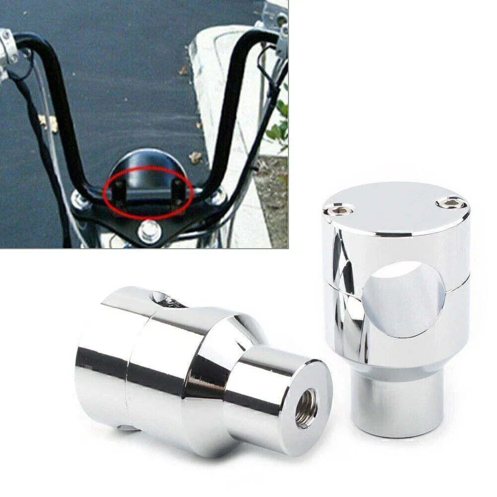 Handlebar Mount Adapter Risers Clamp for Honda Harley Chrome