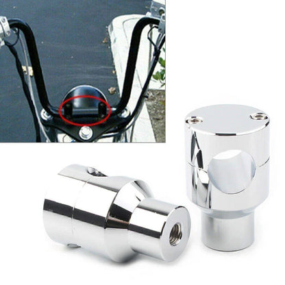Handlebar Mount Adapter Risers Clamp for Honda Harley Chrome