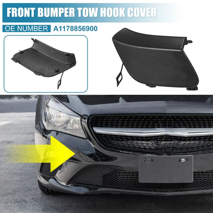 Front Right Bumper Tow Hook Cover for Mercedes-Benz CLA250 (2017-2019) Black