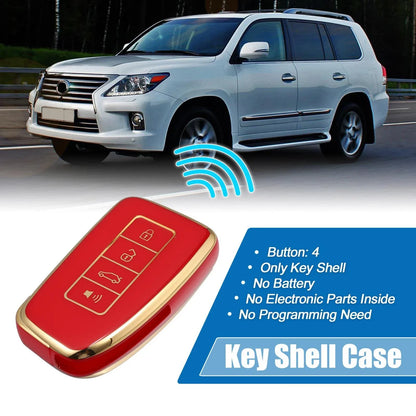 Silicone Key Fob Case Cover for Lexus RX450h 2016-2020 - Red