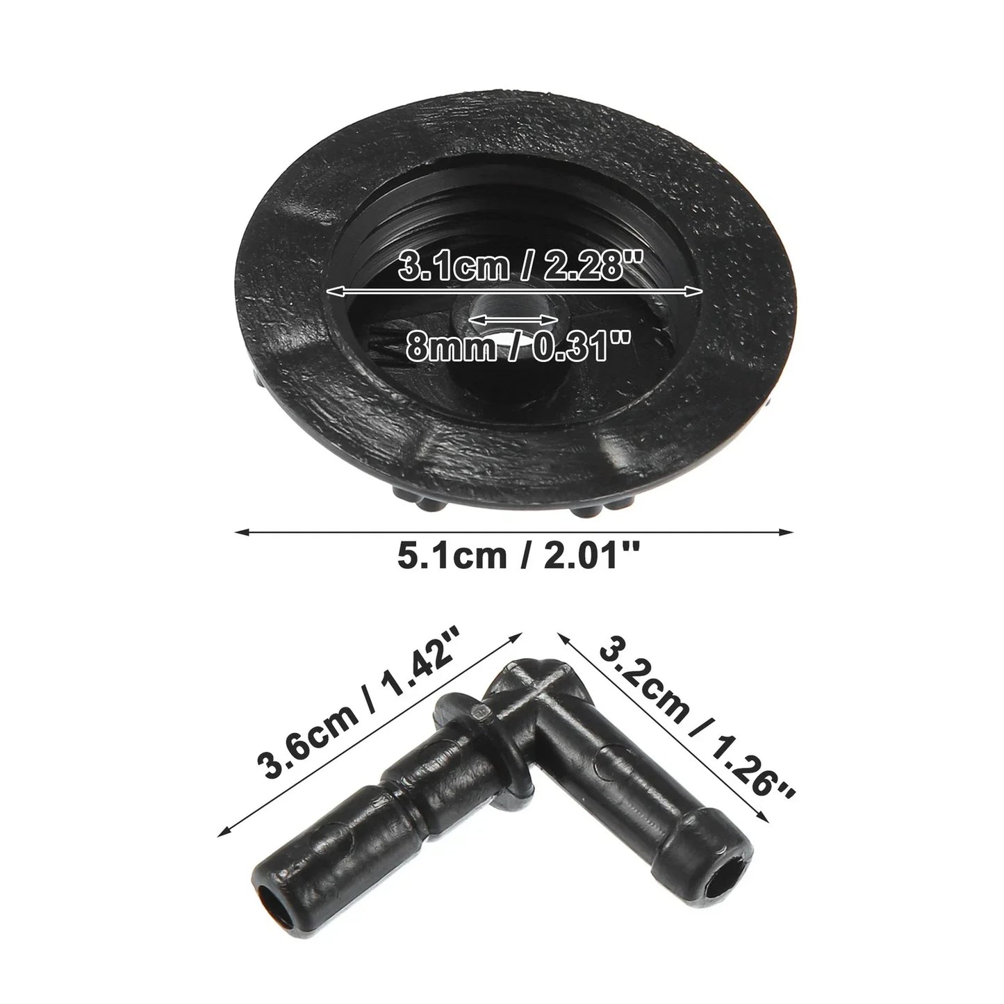 3 x Windshield Washer Fluid Reservoir Caps for Acura CL (1997-1999)