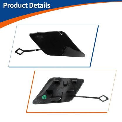 Front Bumper Tow Hook Cap for Mercedes-Benz C250 C350 (2012-2015) Black