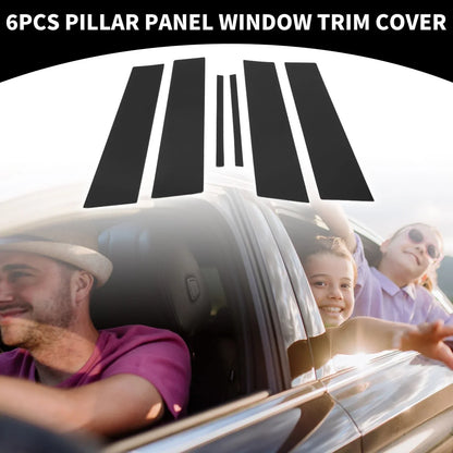 6 Pcs Car Pillar Window Trim Covers for Lexus Sedan 2021-2023 Black