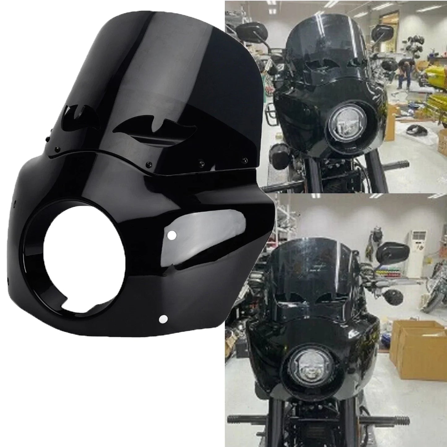 12" Windshield for Harley Dyna FXDB Front Fairing (2006-2017)