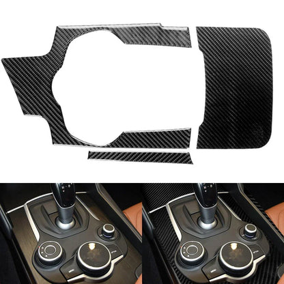 Carbon Fiber Console Trims 3 x for Alfa Romeo Giulia (2016–2024)