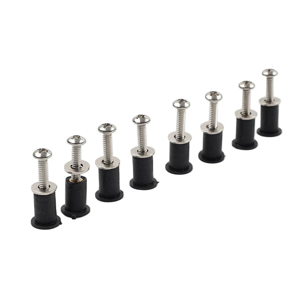 8PCS Headlight Bucket Nacelle Well Nut Kit for Harley