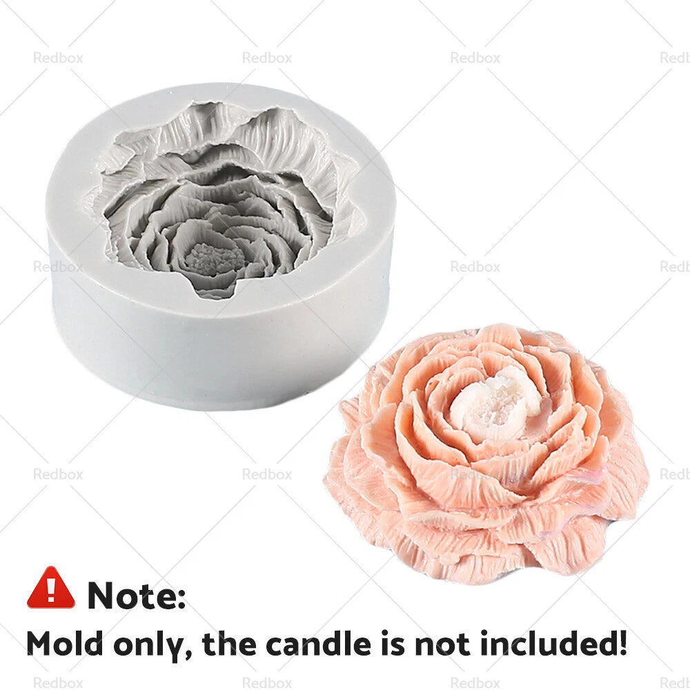 Silicone Mould for Peony Aromatherapy Soap Wax Candle DIY Craft