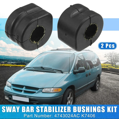 2 x Car Front Stabilizer Bar Bushings for Chrysler Voyager & Dodge Caravan