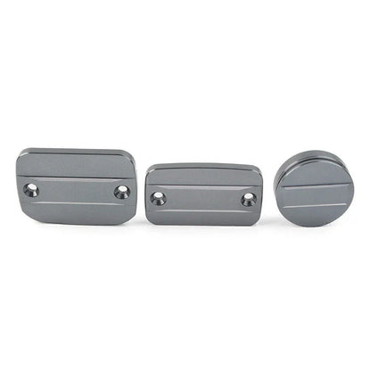 Grey Front Brake Clutch Fluid Reservoir Cap & Rear Brake Cover for Scrambler 1100