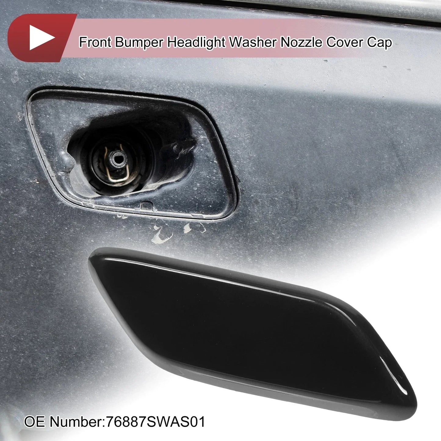 Front Right Washer Nozzle Cover for Honda CR-V MK3 Facelift 2009-2011 Black