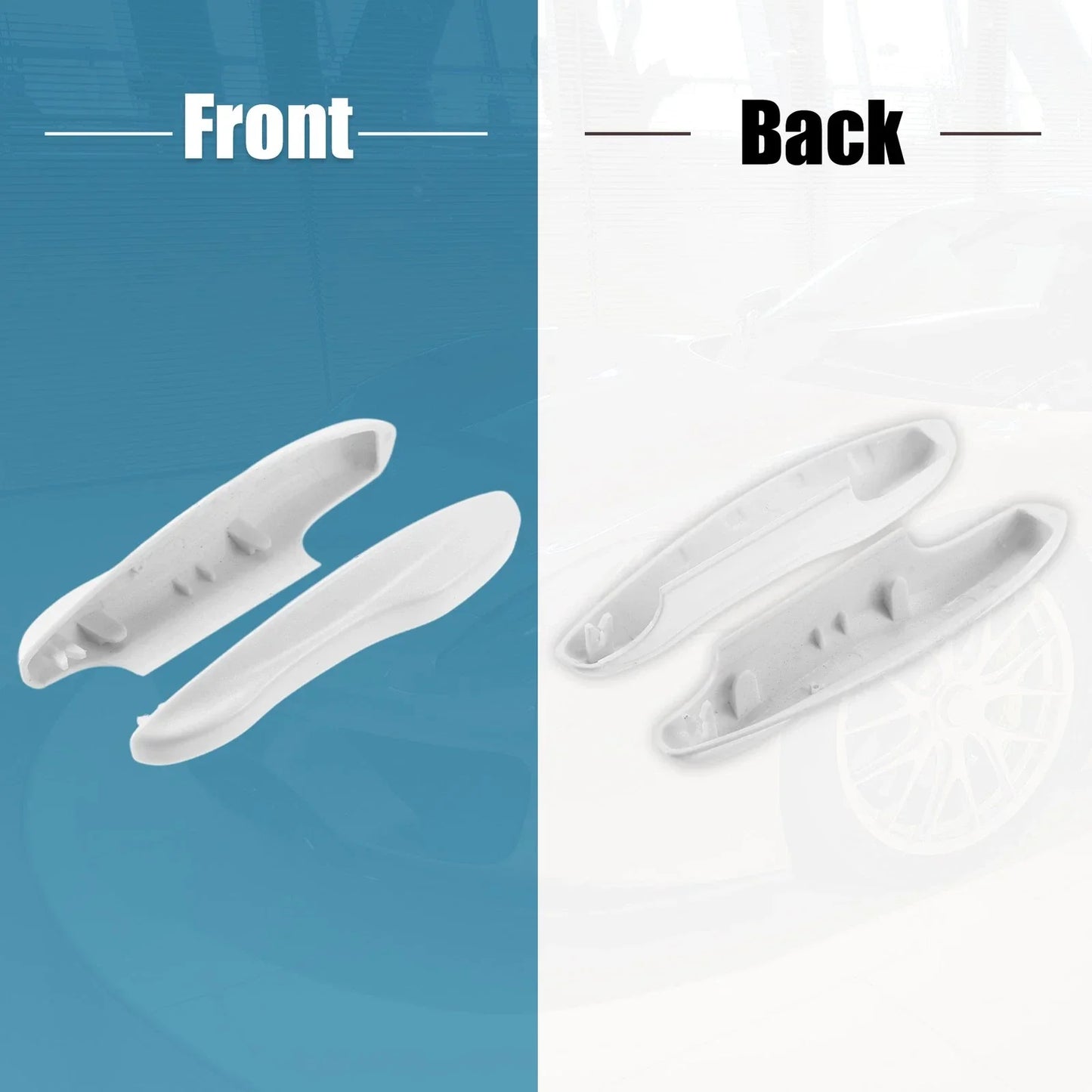 Car Remote Key Side Cover Case Set for Porsche Taycan 911 (2020-2021) White