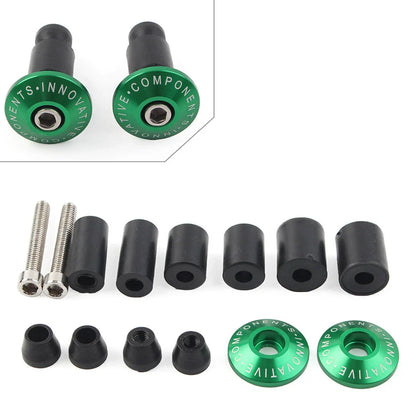 Motorcycle 7/8" Handlebar End Cap Grip Plug for Dirt Bike Green