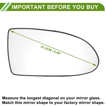 Heated Right Side Mirror Glass for Hyundai Accent (2005-2009)