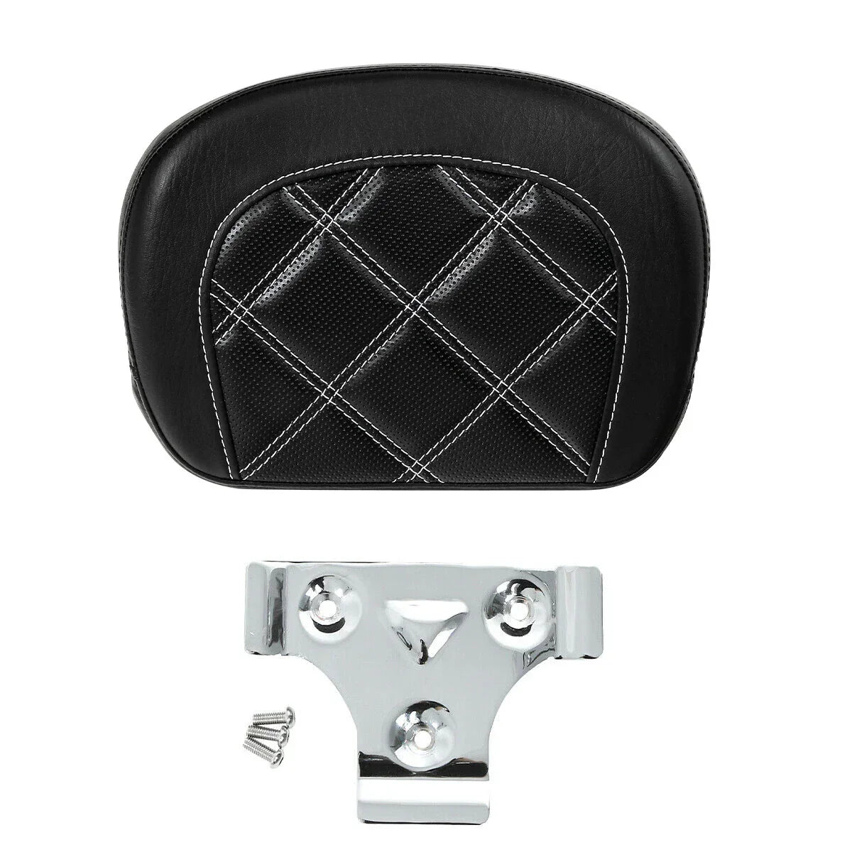 Black Passenger Sissy Bar Backrest Pad for Harley Touring Electra Glide (2014-2023)