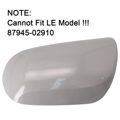 White Rear View Mirror Housing Cap for Toyota Corolla (2007–2013)