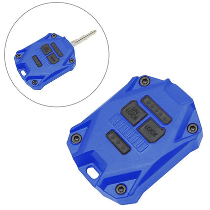 CNC Key Fob Shell Case Cover for Jeep Wrangler JK (2007-2017) Blue