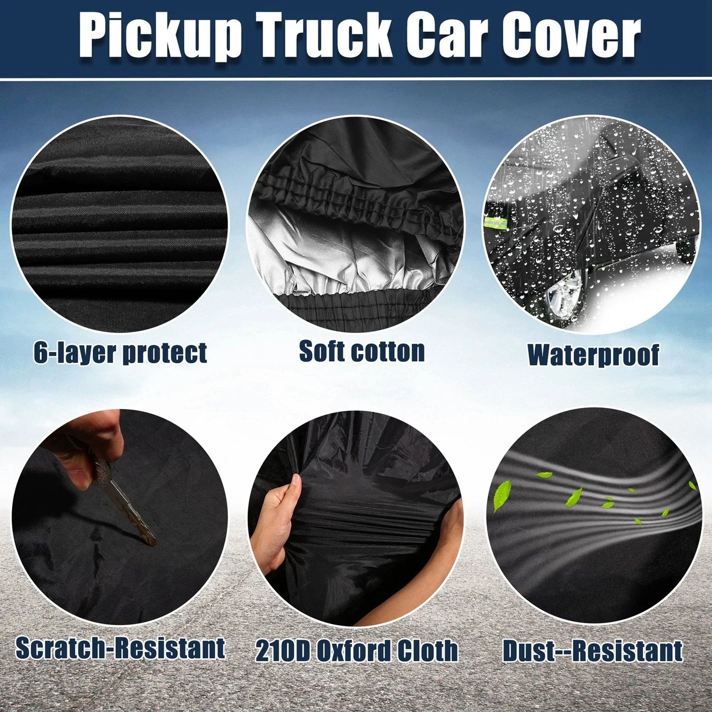 Waterproof Full Car Cover for Dodge Durango 2011-2023 with Zipper