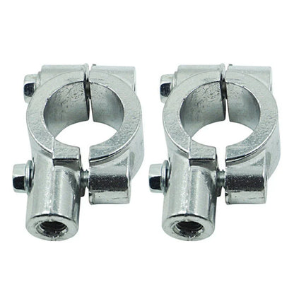 25MM M10 Rearview Mirror Mount Holders Adapter Clamp for Motorcycles Silver