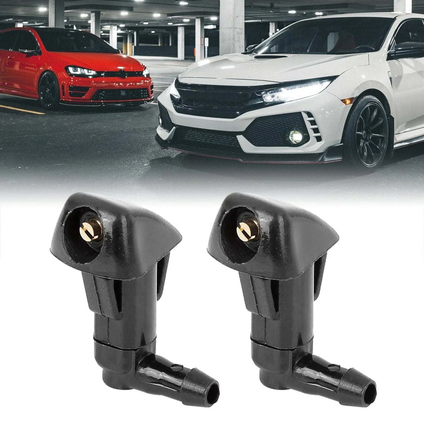 2 x Windshield Wiper Washer Nozzles for Honda Odyssey, Accord (2000-2023)