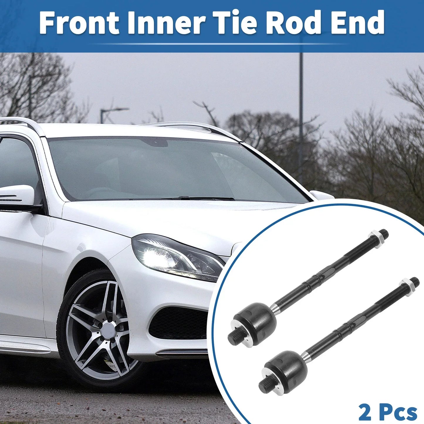 2 x Front Inner Tie Rod End Links for Mercedes-Benz S600 (2001-2006)