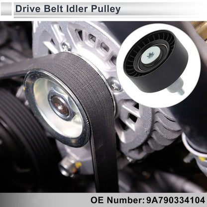Drive Belt Idler Pulley for Porsche Cayenne (2020-2024) Black 1 x Piece