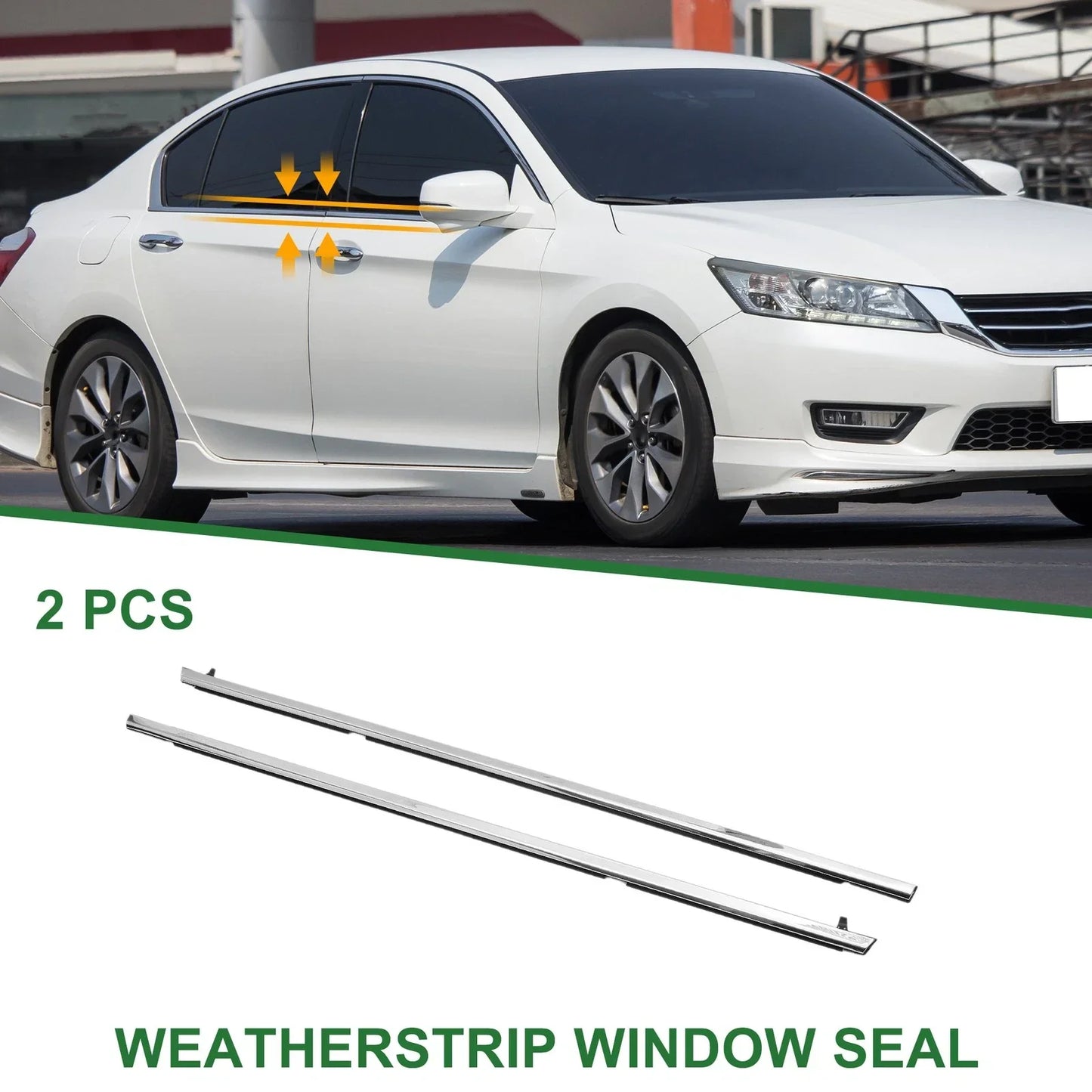 2 x Rear Weatherstrip Window Seal for Honda Accord (No. 72910SDAA01)