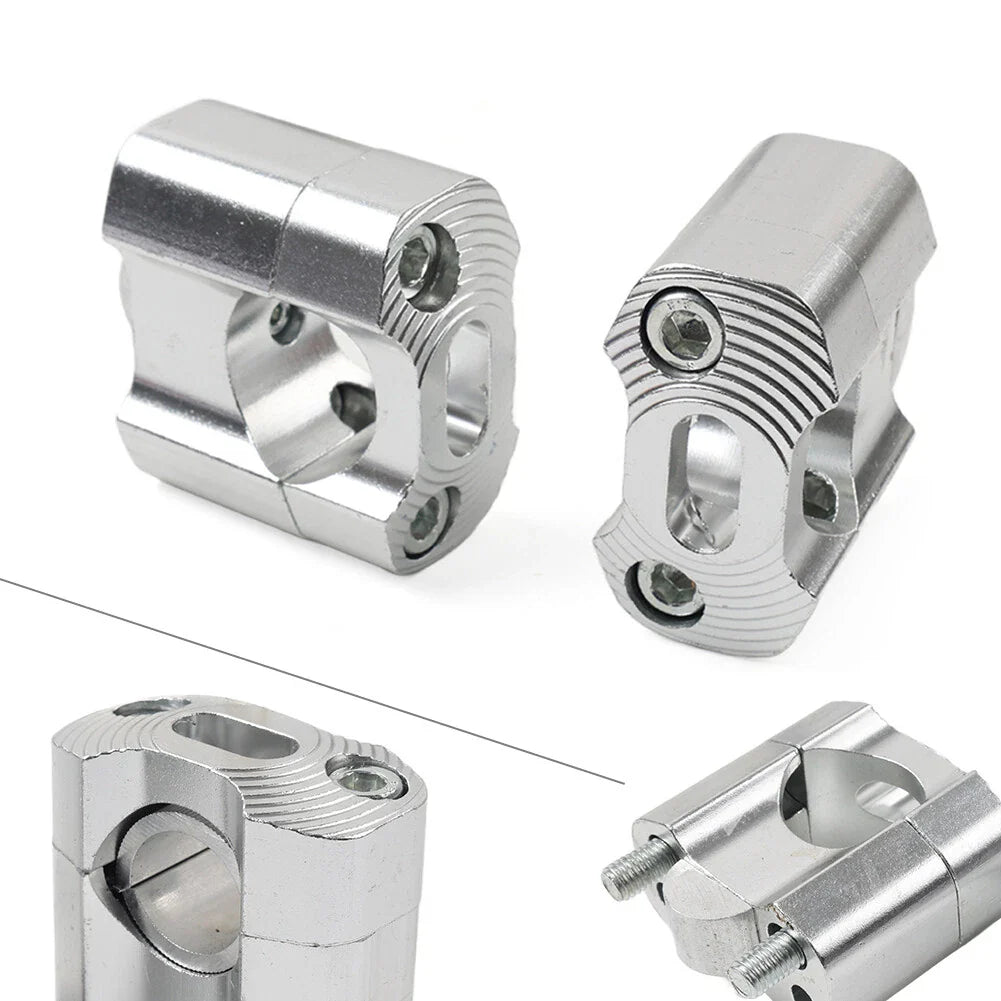 7/8 to 1-1/8 Handlebar Fat Bar Mount Clamps Risers for Dirt Pit Bike ATV