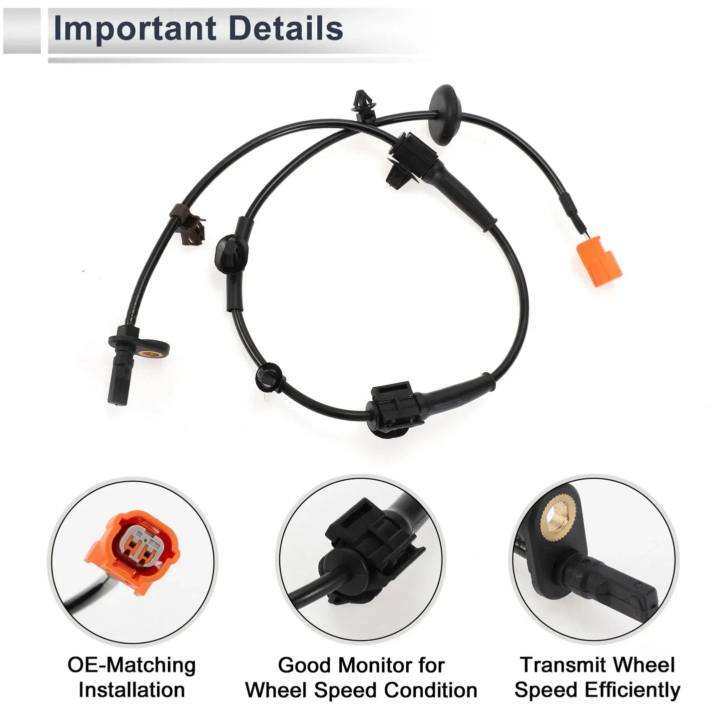 ABS Wheel Speed Sensor for Honda Jazz (2002-2008) - 1 x Front Left Sensor