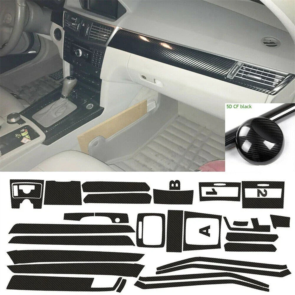 DIY-Trim Decals / 5D / Carbon Fiber Interior for Mercedes E-Class W212