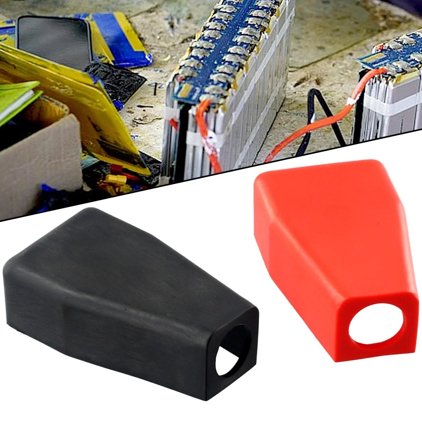 2 x Car Positive Battery Terminal Insulator Wire Connector Cap Cover Protectors