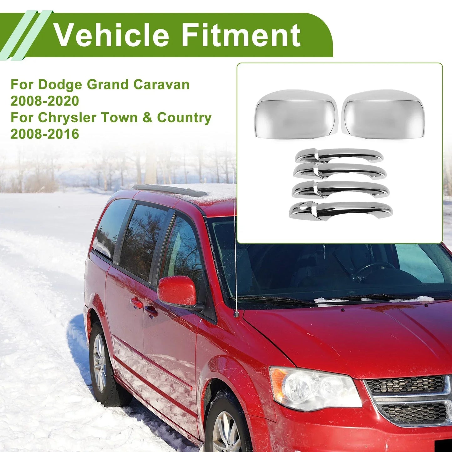 Mirror Cover Cap Replacement for Dodge Grand Caravan (2008-2020)