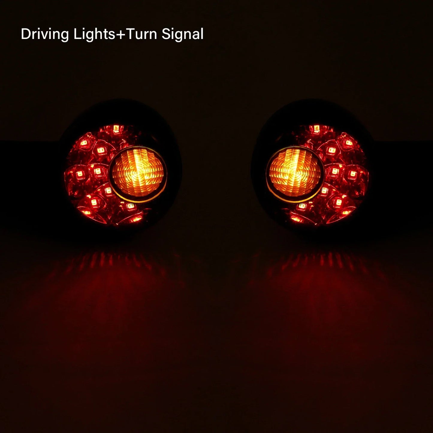 Black LED Amber Rear Turn Signals for Harley Sportster XL (1992-2022)