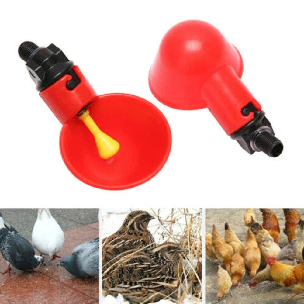 20 x Poultry Chicken Automatic Drinker Cups Waterer Feeder