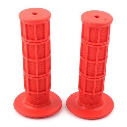 Red Rubber 7/8" & 1" Pro Hand Grips for ATV MX Dirt Bike Enduro