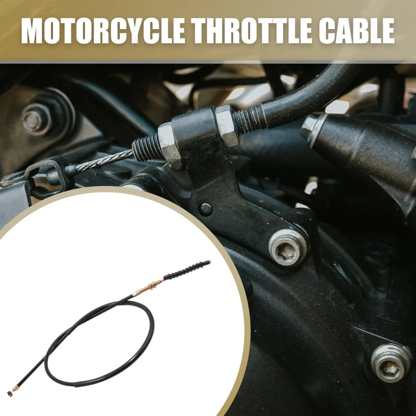 42.5" Black Rubber Clutch Cable for Honda CG125 (2000-2023)