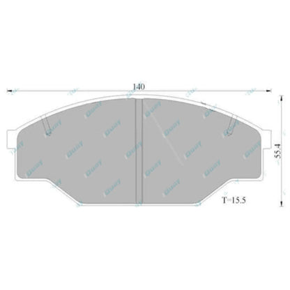 Front Disc Brake Pad Set for Toyota Hilux LN55 LN56 (1983-1988)