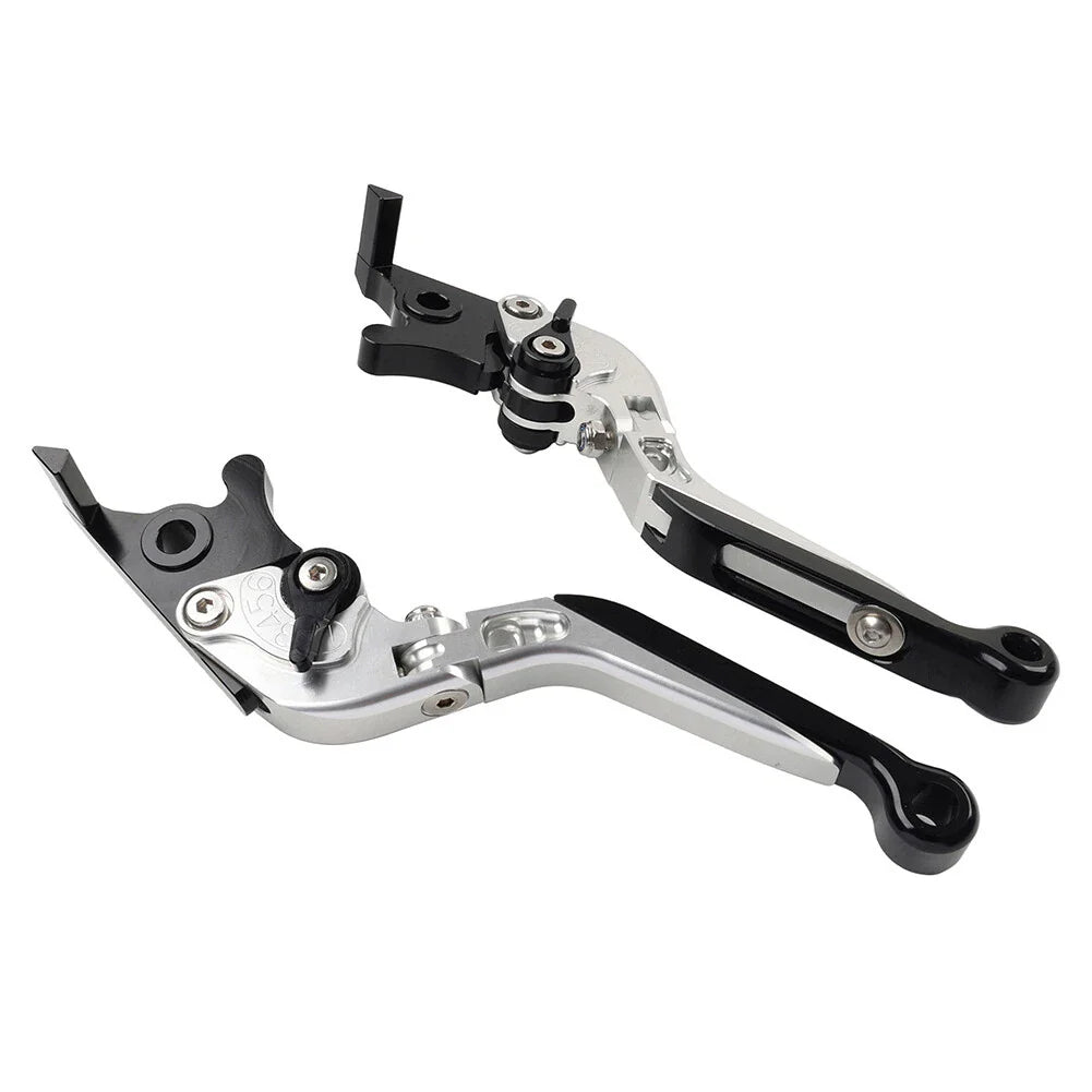 Silver Extendable Brake Clutch Levers for Daytona 675 Street Triple (2006-2018)