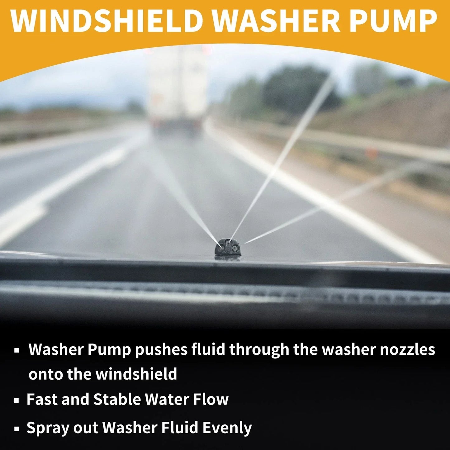 Windshield Washer Pump for Hyundai Santa Fe (2001-2017) with Grommet