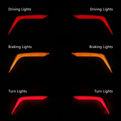 Rear Saddlebag Turn Brake Light Accents for Honda Goldwing GL1800 (2018-2025)
